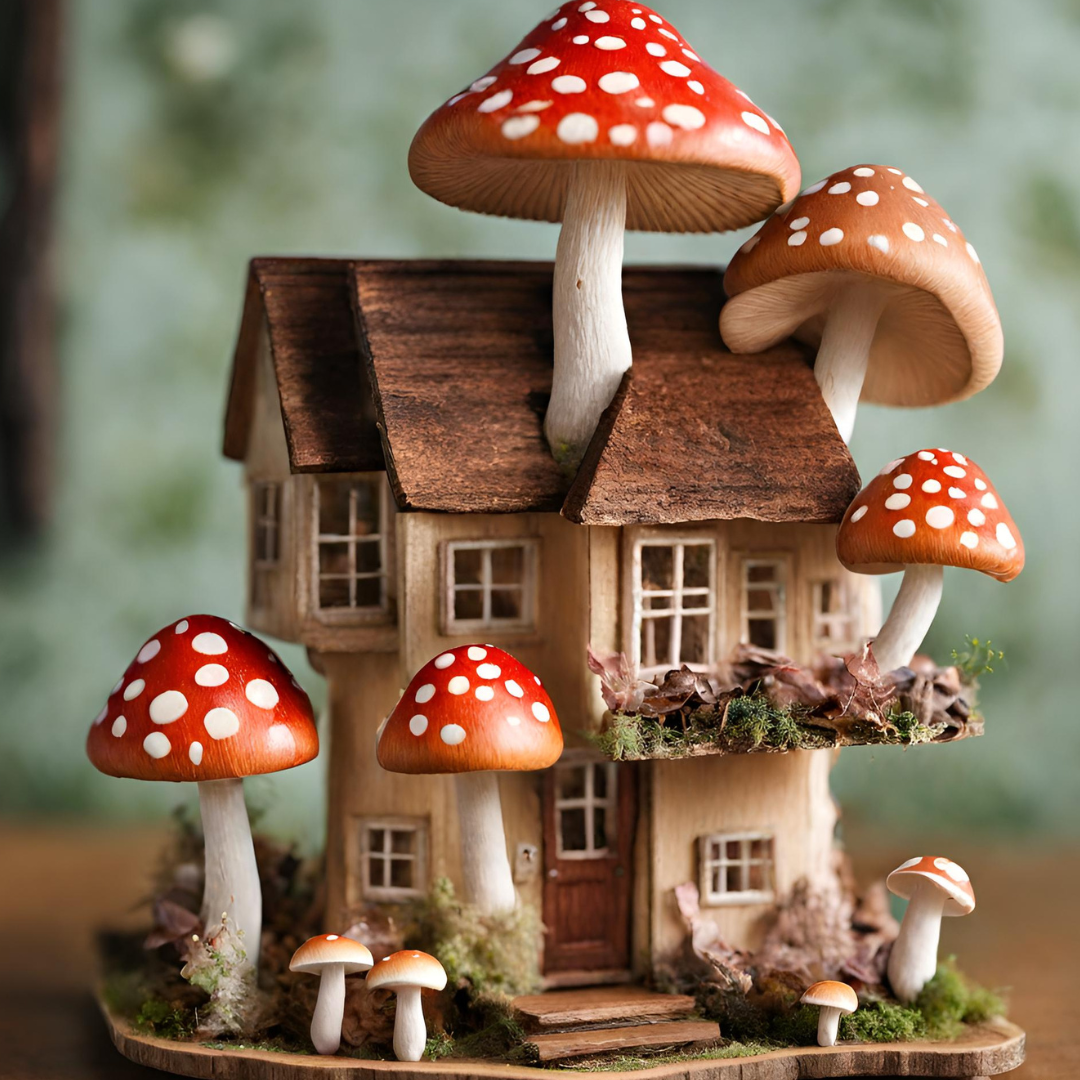 Mycellium decomposing house