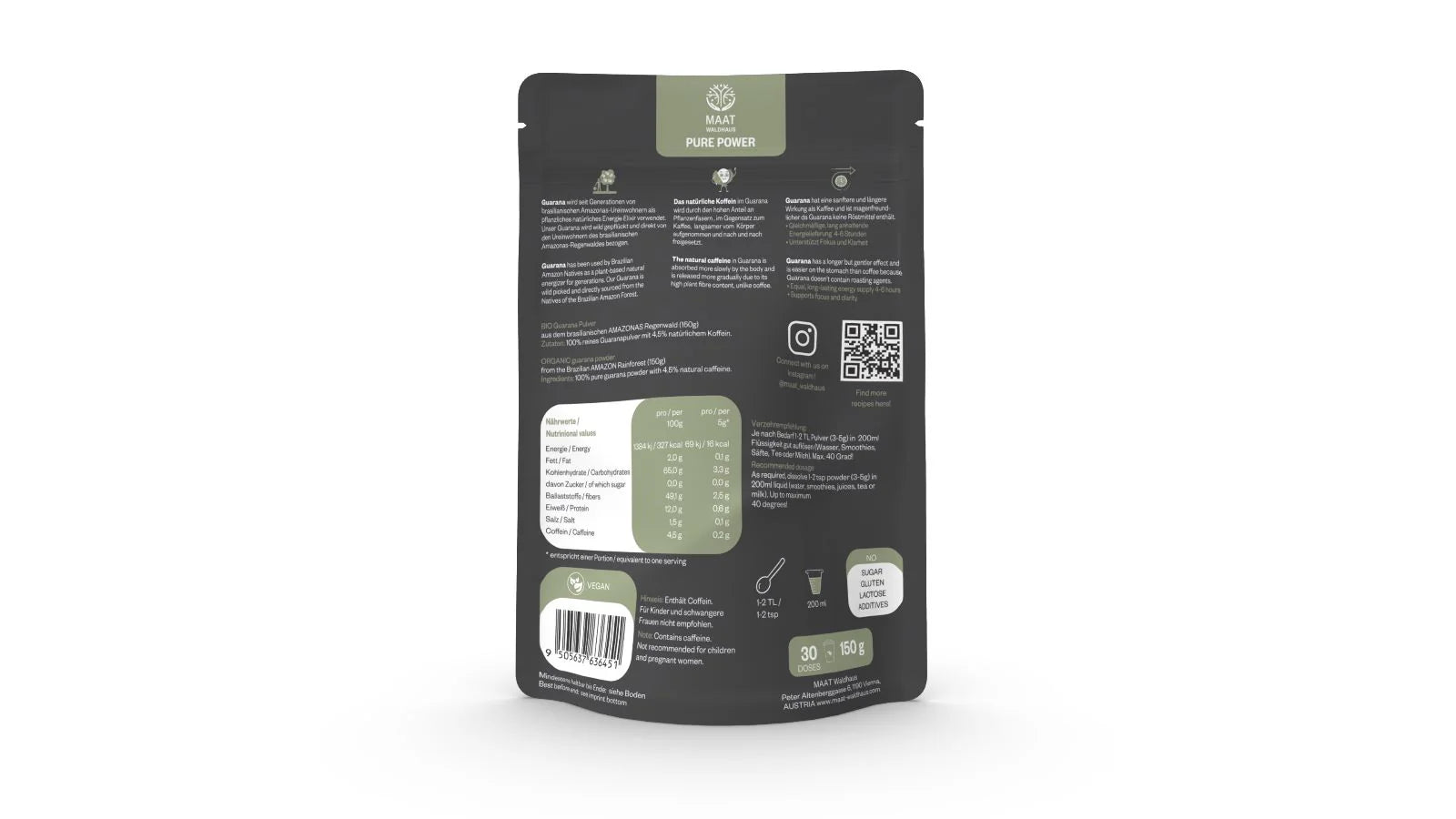 100% pure & wild guarana powder