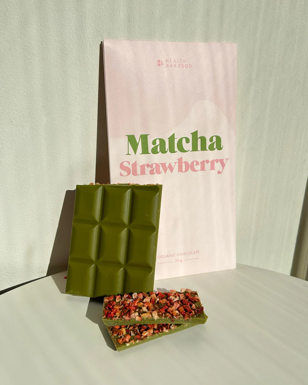 Erdbeer-Matcha-Schokoladen-Gesundheitsriegel