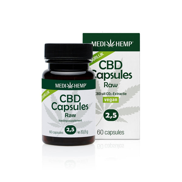 Medihemp CBD capsules 2,5% RAW - When Nature Calls